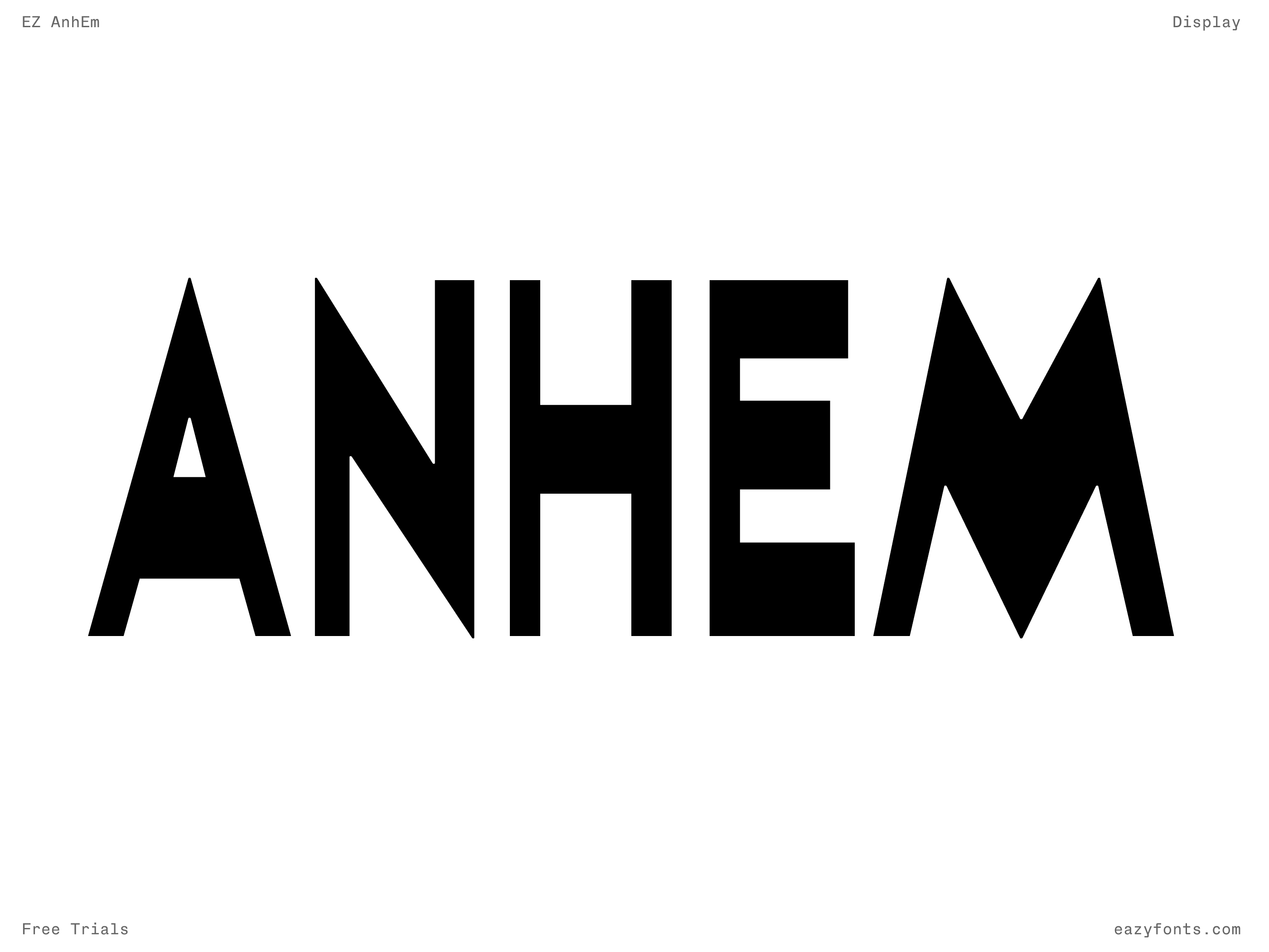 EZ AnhEm, custom typeface design by Eazy Fonts
