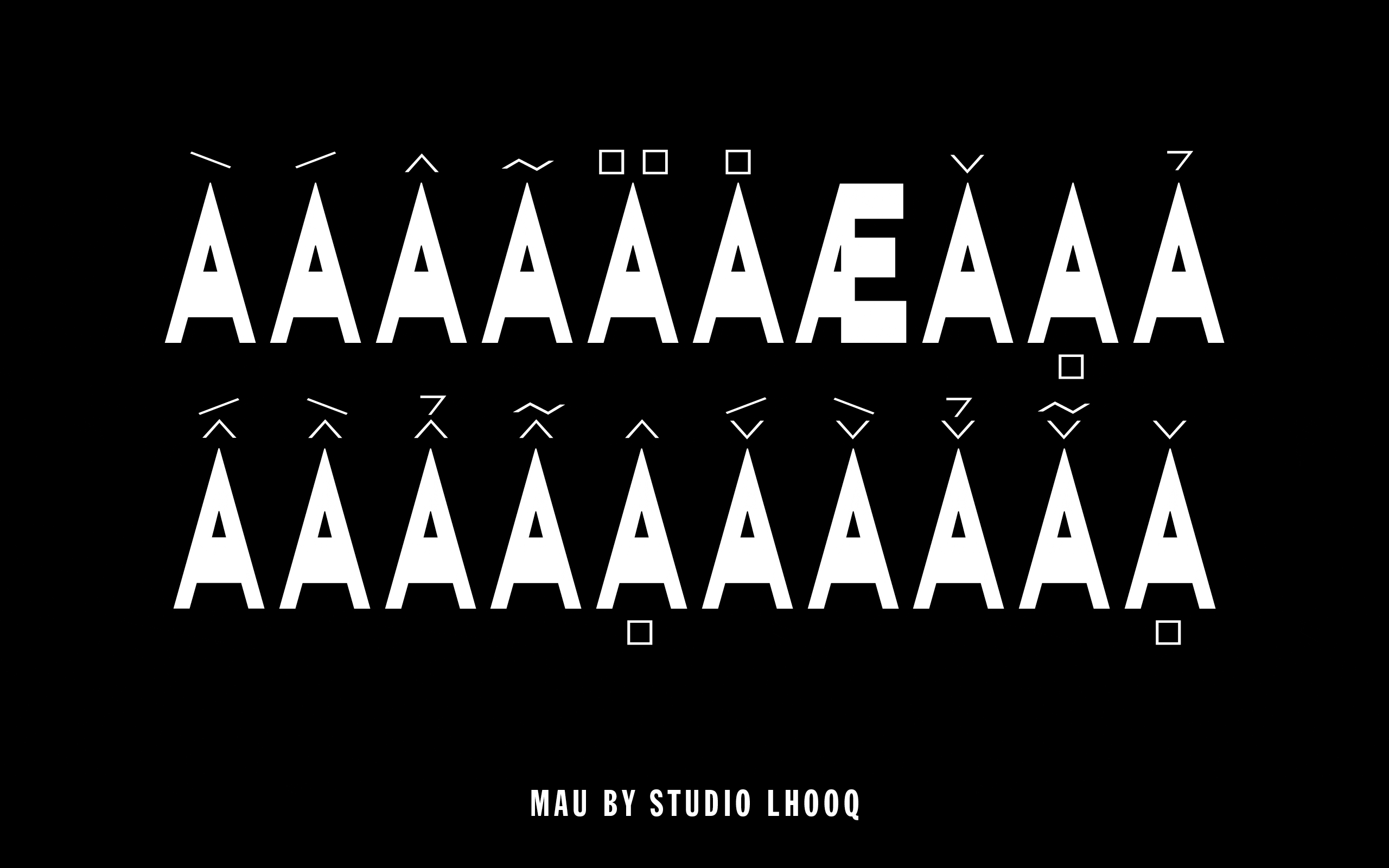 Mau a custom typeface designed by Mylinh Trieu Nguyen Studio Lhooq